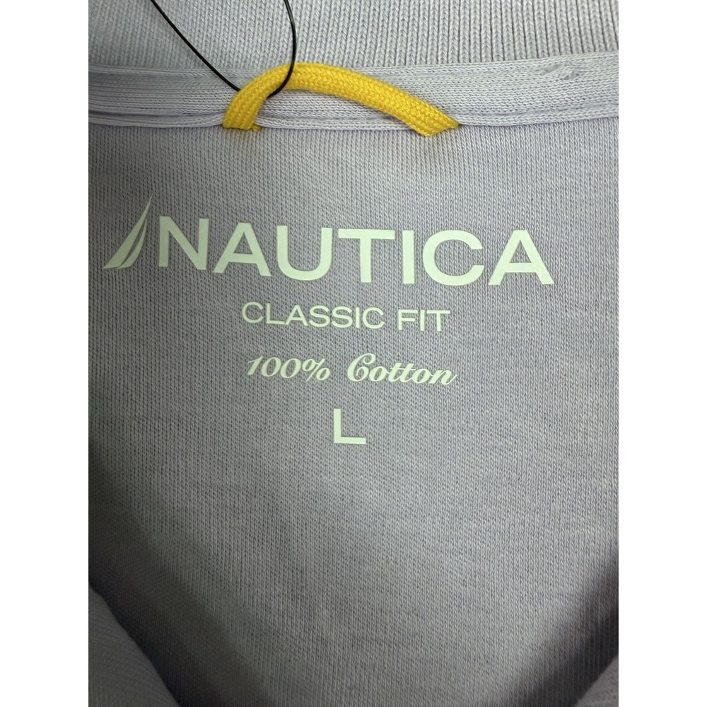 Nautica Polo Shirt Mens Large Purple Classic Fit 100% Cotton Casual Mens New - Picture 5 of 7